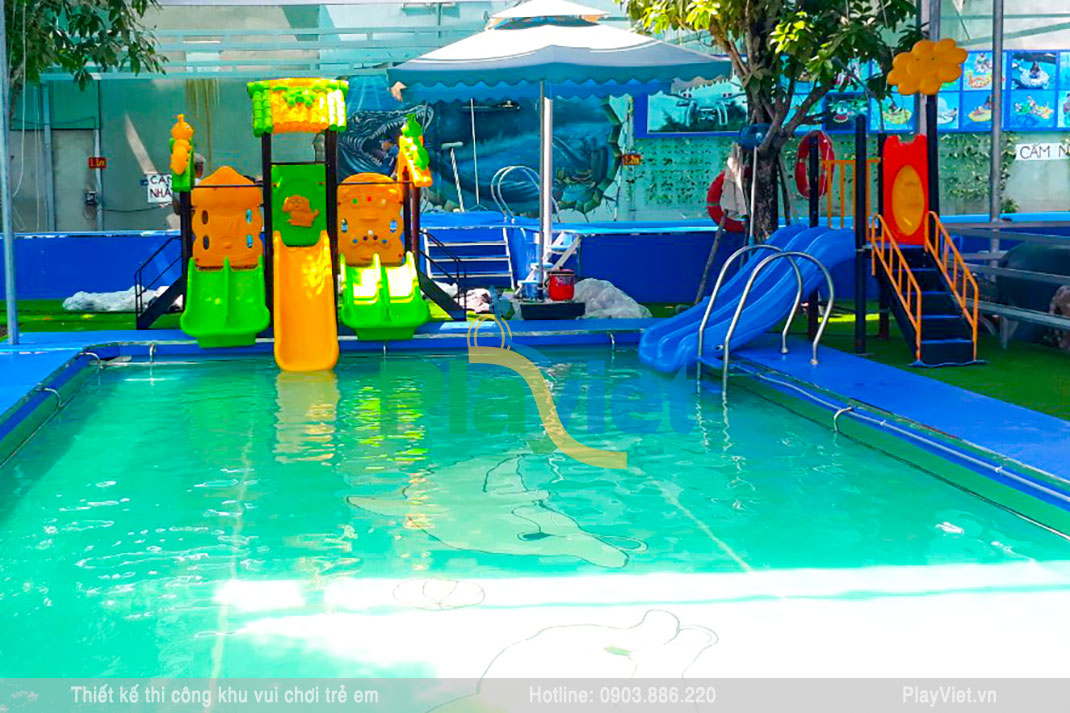 Khu vui chơi trẻ em cho hồ bơi ngoài trời 200m2 S19004
