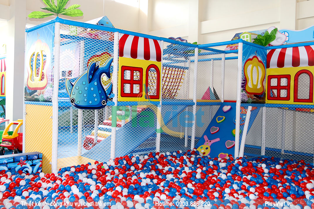 Nhà banh khu vui chơi trẻ em trong nhà 475m2 SaiGon Center Bình Dương